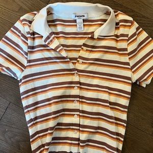 Striped Short Sleeve Top